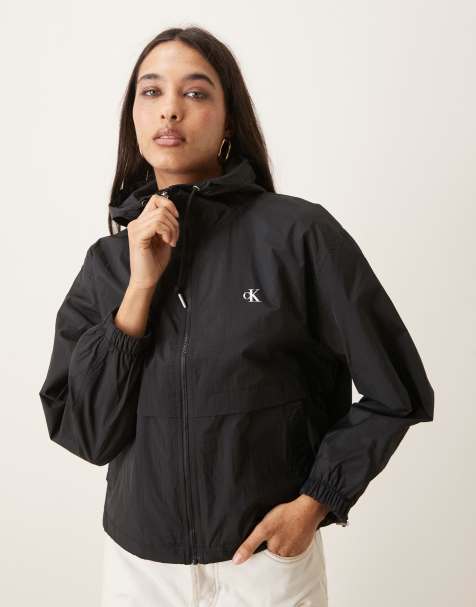Calvin Klein Jeans essential windbreaker in black - view 1