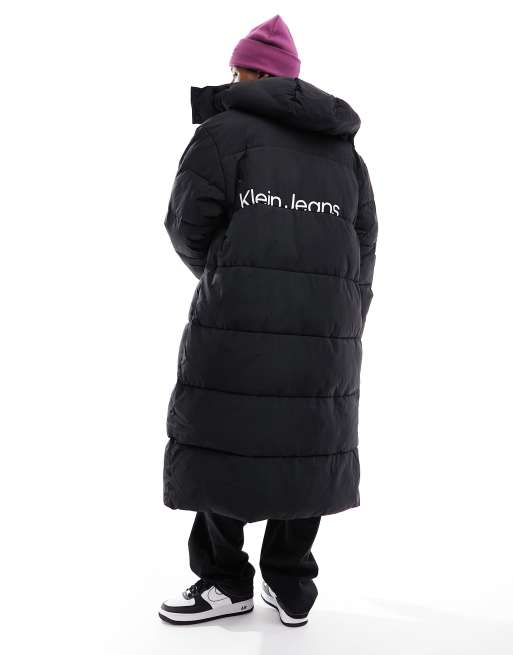 Calvin klein jeans quilted down long parka jacket new arrivals