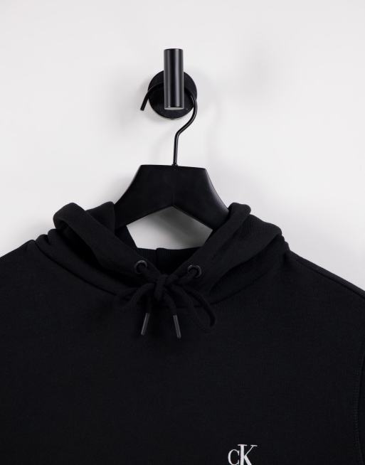 Calvin Klein Jeans - Essentials - Regular-fit hoodie met CK-logo in zwart, 3 van 4