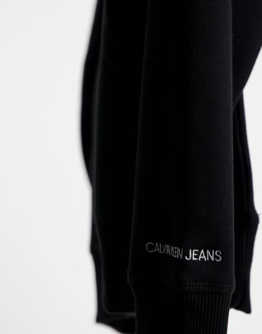 Calvin Klein Jeans - Essentials - Sort hættetrøje med CK-logo i Regular Fit, 4 af 4