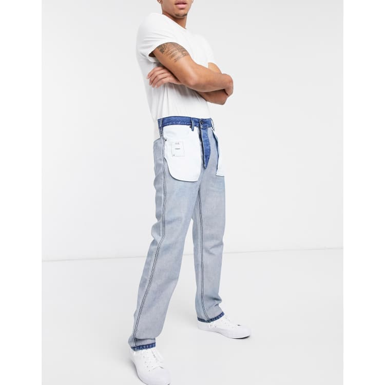 Jeans with best sale sweatpants inside