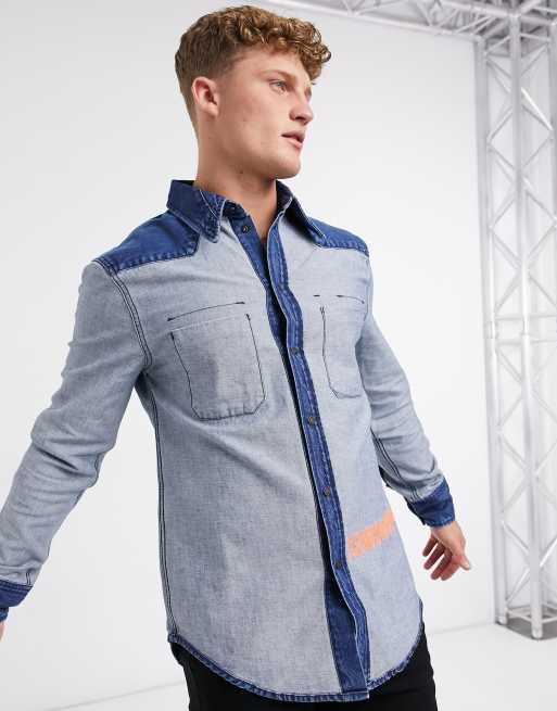 Calvin klein shop western denim shirt