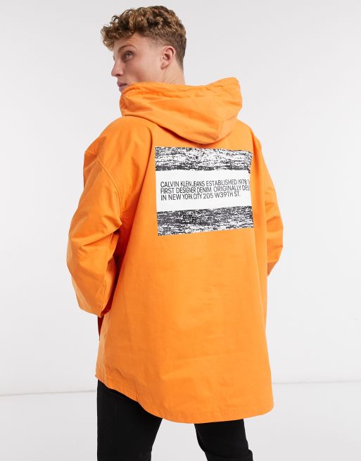 Calvin klein logo clearance anorak