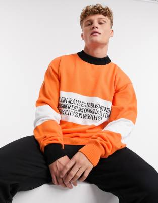 Calvin klein clearance orange jumper