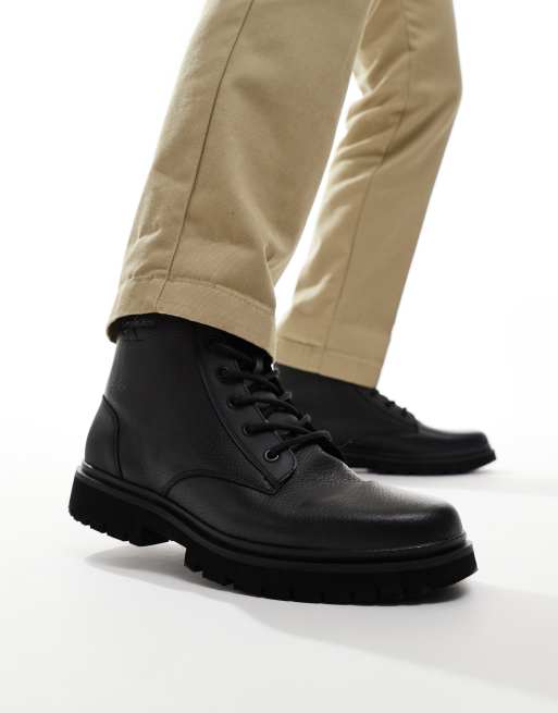 Calvin Klein Jeans - Eva - Halfhoge boots met veters in zwart