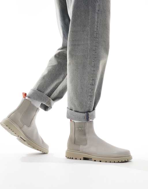 Calvin Klein Jeans - Eva - Stivaletti Chelsea scamosciati grigi