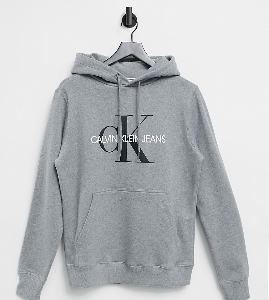 Calvin Klein Jeans - Exclusief bij ASOS - Iconische hoodie met monogram in grijs