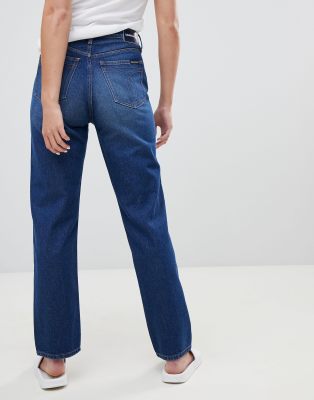 calvin klein high rise straight leg jeans