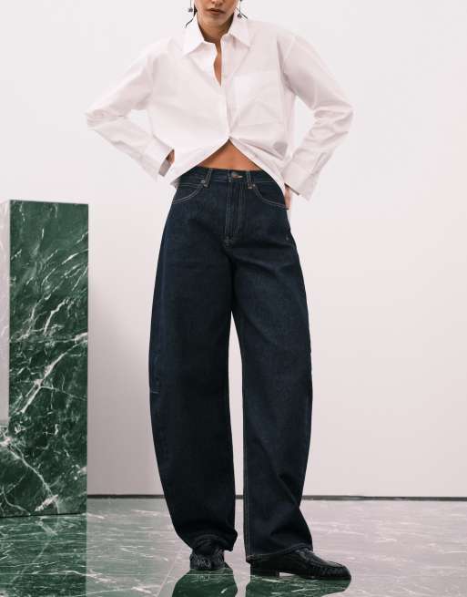 Calvin Klein Jeans extreme barrel jeans in indigo rinse, 4 of 5