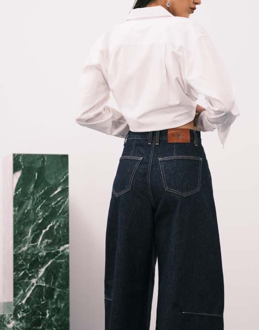 Calvin Klein Jeans extreme barrel jeans in indigo rinse, 5 of 5