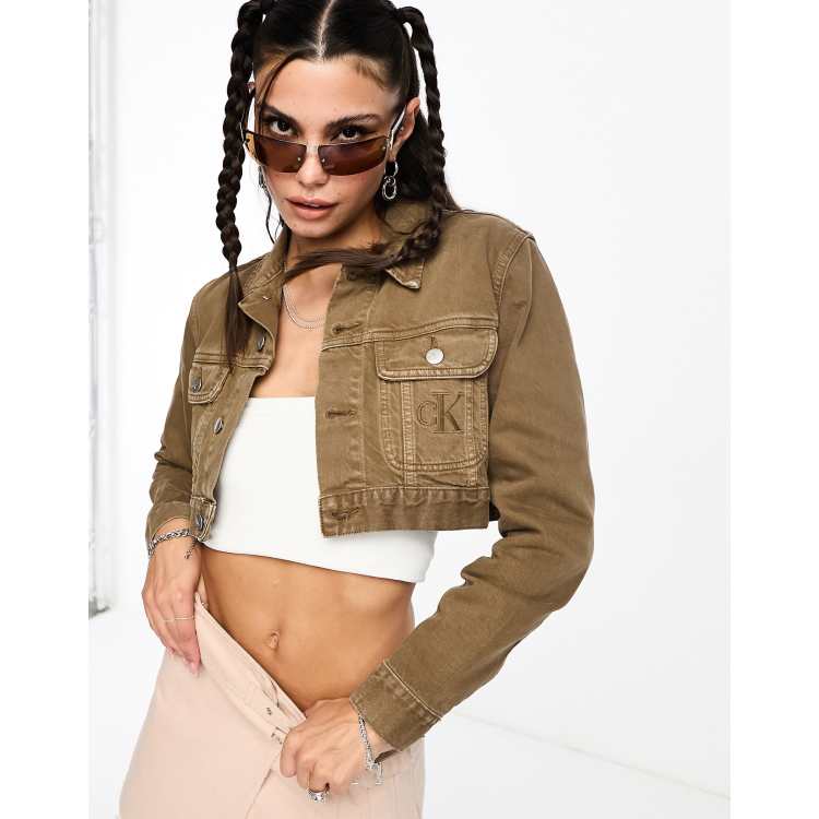 Extreme crop best sale denim jacket