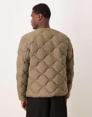 Calvin Klein Jeans feather weight padded jacket in khaki