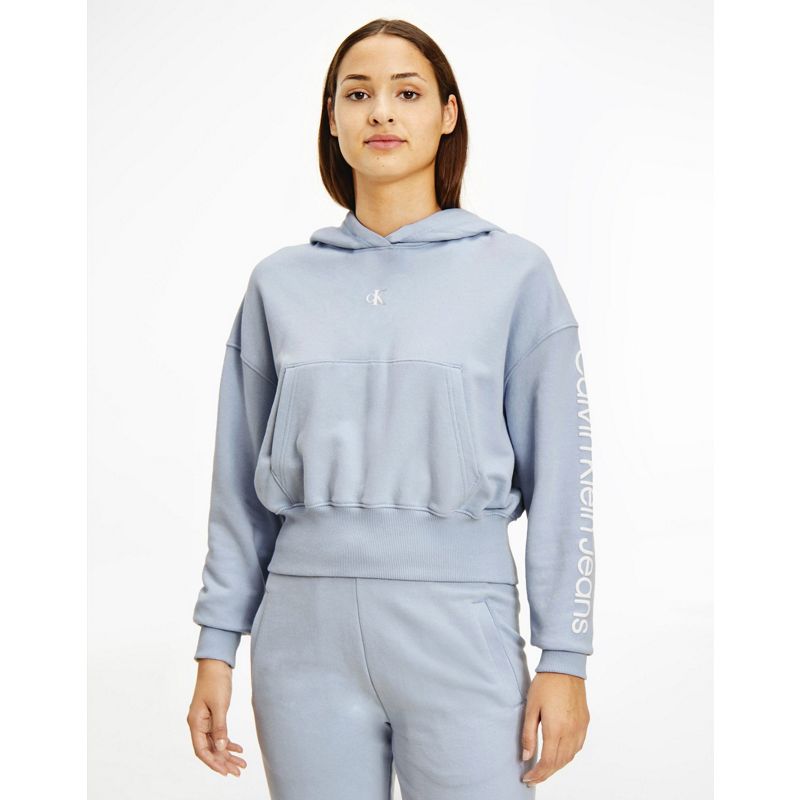 cCUIm Tute Calvin Klein Jeans - Coordinato con felpa con cappuccio e joggers blu pallido