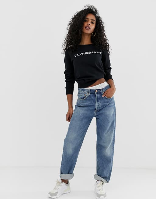 Calvin Klein Jeans - Felpa con logo istituzionale, 4 di 4