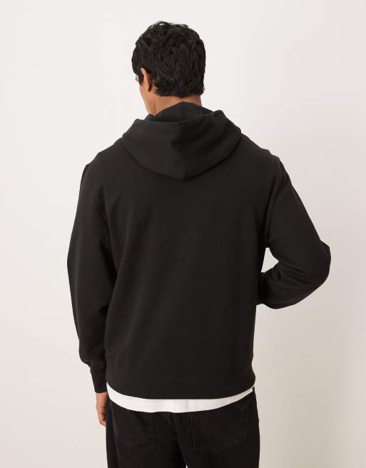 Calvin Klein Jeans - Felpa verde oliva con cappuccio e logo applicato , 3 di 5