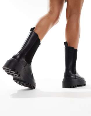 Calvin Klein Jeans Est.1978 Flatform Chelsea Boot In Black