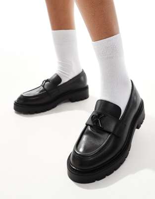 Calvin Klein Jeans flatform loafer in black