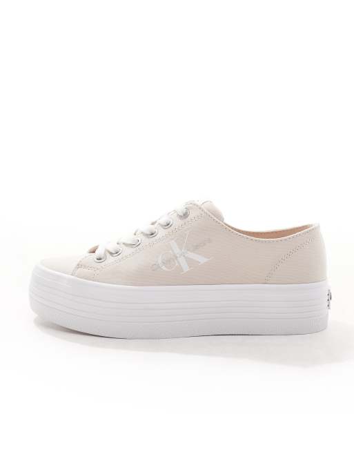 Calvin Klein Jeans Sneakers Essential Female Pink Logo Print Size 37