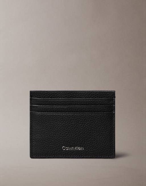 Calvin Klein Jeans foil embossed cardholder in black