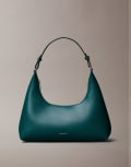[Calvin Klein Jeans] Calvin Klein Jeans foil logo shoulder bag in green One Size Mid Green