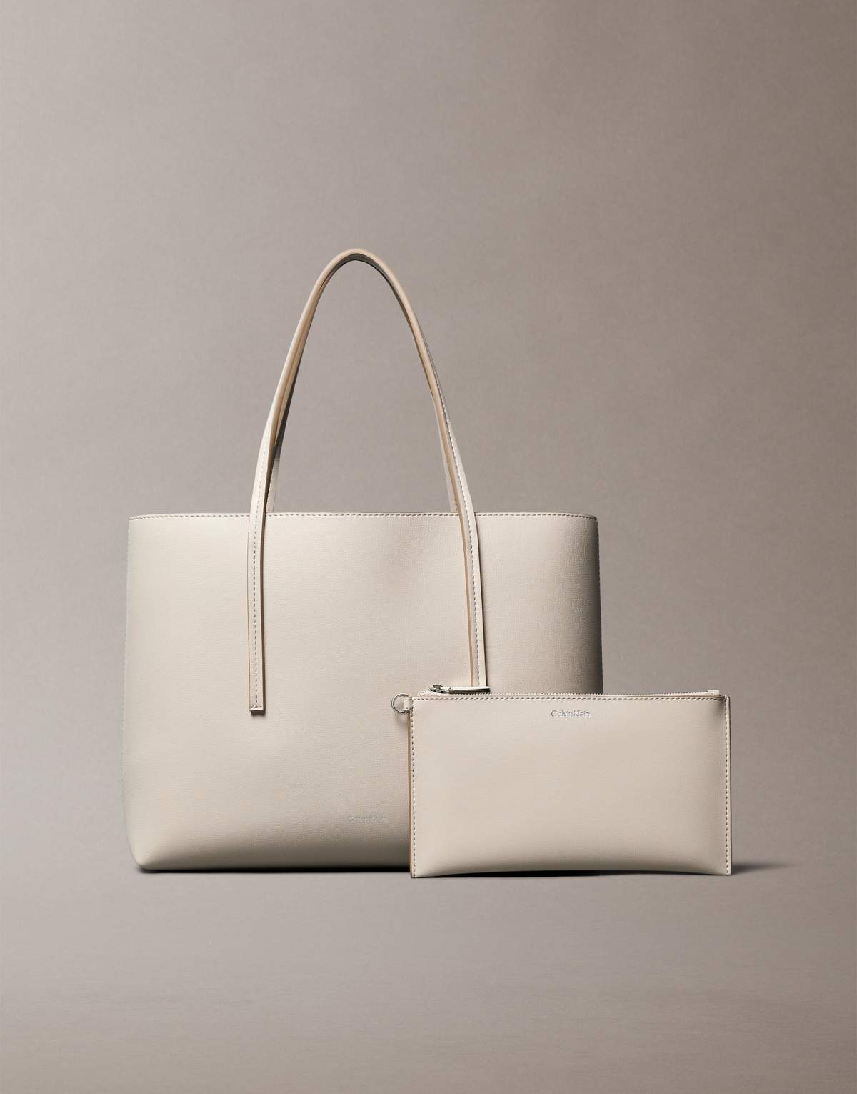 Calvin Klein Jeans foil logo small tote bag and purse set in beige