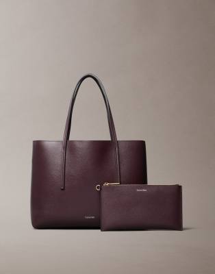 Calvin Klein Jeans Est.1978 Foil Logo Small Tote Bag And Wallet Set In Multi