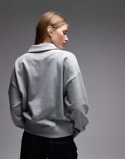 Calvin Klein Jeans French terry sweatshirt in grey, 4 of 4