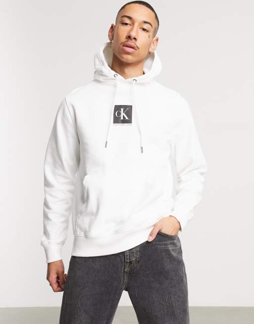 Calvin klein best sale box logo hoodie