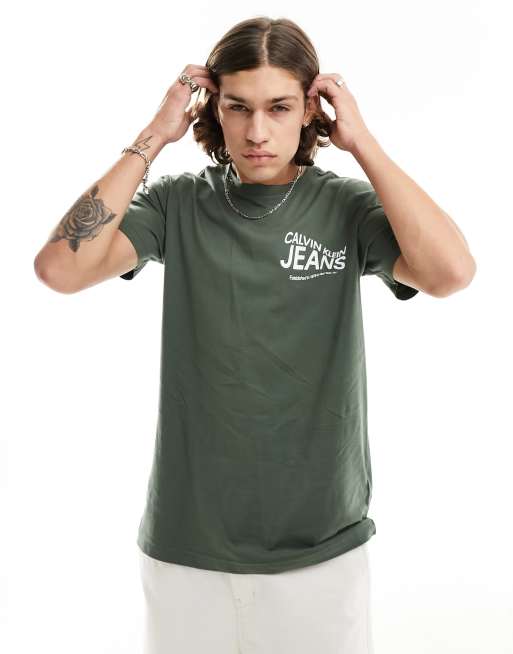 Dark green best sale graphic shirt