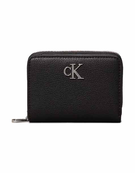 Calvin Klein Jeans – Geldbörse in Schwarz mit umlaufendem Reißverschluss - view 1