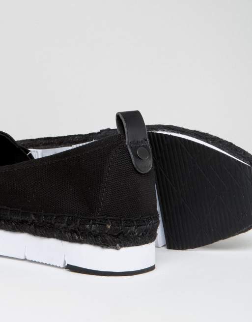 Calvin Klein Jeans Genna Black Logo Espadrilles