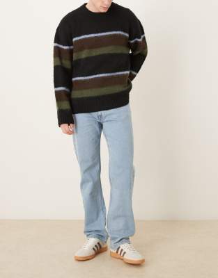 Jeans - Gerade geschnittene Jeans in verwaschenem Mittelblau Blau W30 L32