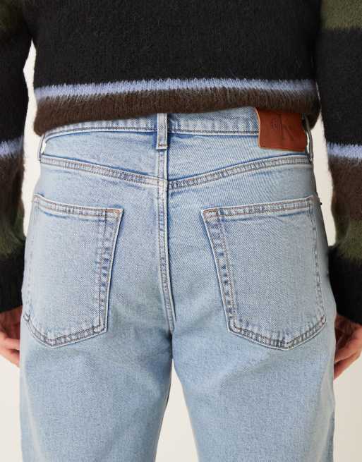 Calvin Klein Jeans – Gerade geschnittene Jeans in verwaschenem Mittelblau , 4 von 5
