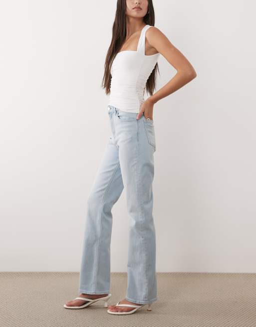 Calvin Klein Jeans – Gerade geschnittene Jeans mit hohem Bund in hellblauer Waschung, 2 von 5