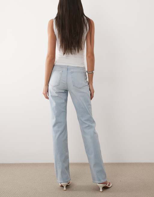 Calvin Klein Jeans – Gerade geschnittene Jeans mit hohem Bund in hellblauer Waschung, 3 von 5