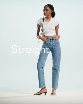 Calvin Klein Jeans - Gerade geschnittene Jeans mit hohem Bund in mittlerer Waschung-Blau