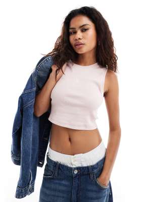 Calvin Klein Jeans - Geripptes Tanktop in Rosa