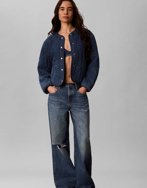Calvin Klein Jeans gesteppte Denim-Innenjacke in ck quilted indigo, 2 von 6