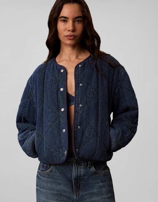 Calvin Klein Jeans gesteppte Denim-Innenjacke in ck quilted indigo, 3 von 6