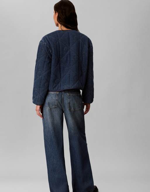 Calvin Klein Jeans gesteppte Denim-Innenjacke in ck quilted indigo, 4 von 6