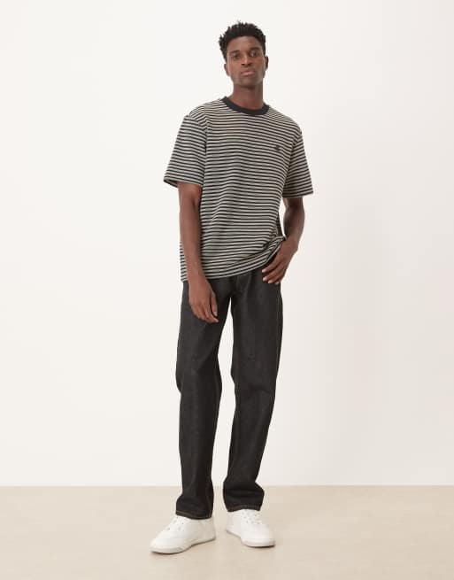 Calvin Klein Jeans - Gestreept T-shirt in gebroken wit en zwart, 2 van 5