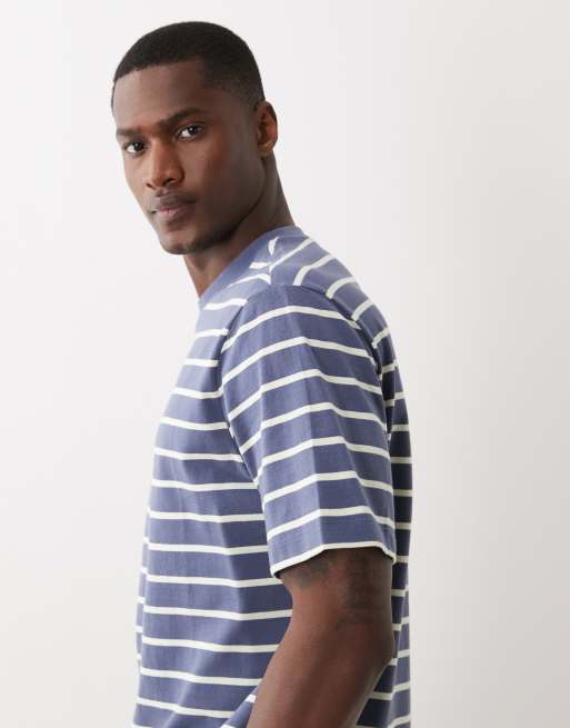 Calvin Klein Jeans – Gestreiftes T-Shirt in Blau und Weiß, 5 von 5