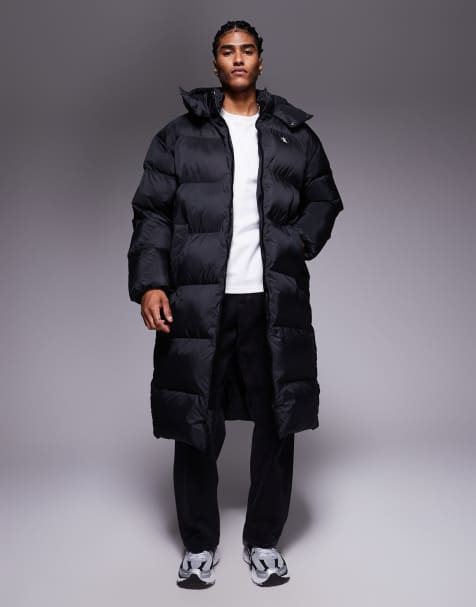 Calvin Klein Jeans - Gewatteerd puffer jack met lange pasvorm in zwart - view 1