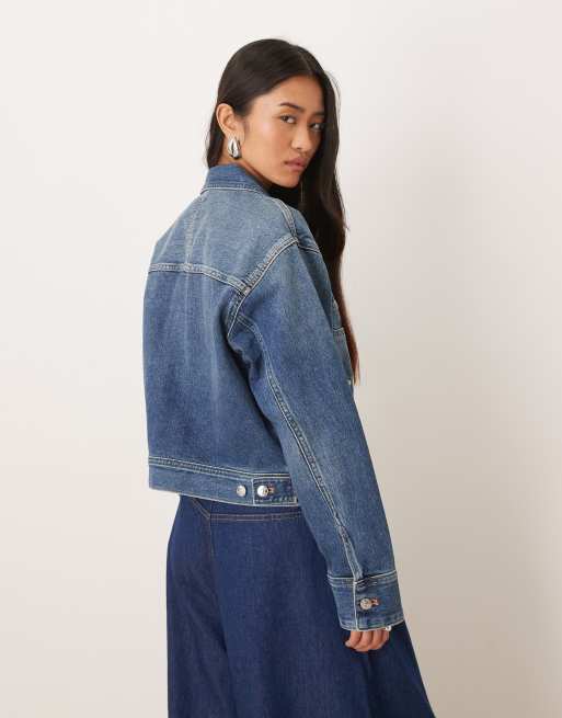 Calvin Klein Jeans - Giacca di jeans casual blu sabbiato, 2 di 4