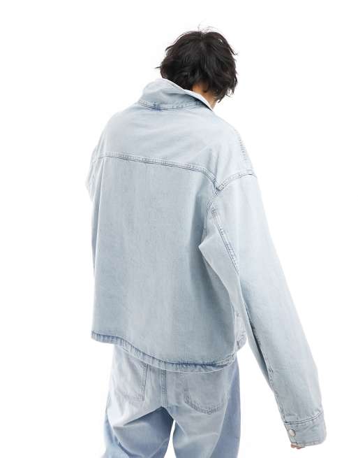 Calvin Klein Jeans - Giacca di jeans lavaggio chiaro, 3 di 4
