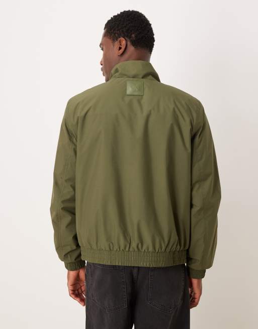 Calvin Klein Jeans - Giacca harrington imbottita in tessuto ripstop kaki, 3 di 5