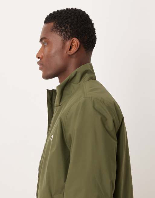 Calvin Klein Jeans - Giacca harrington imbottita in tessuto ripstop kaki, 4 di 5