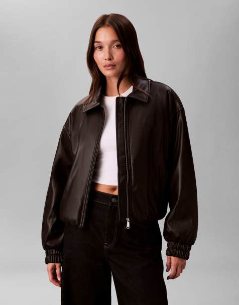 Calvin Klein Jeans - Giacca in pelle sintetica isolante nera - view 1