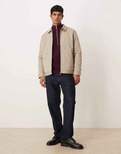 Calvin Klein Jeans - Giacca in tela kaki chiaro con chiusura zip, 2 di 5