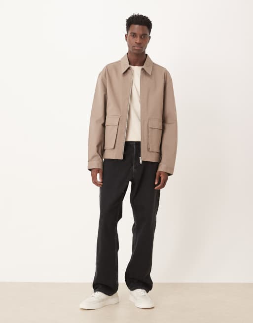 Calvin Klein Jeans - Giacca multitasche tortora in cotone , 2 di 5